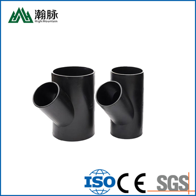 Buttfusion Connection Hdpe Drainage Pipe Fittings Y Type Tee Siphon Drain